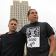 Dallas Goldtooth stands with actor Mark Ruffalo to protest the Dakota Access Pipeline in North Dakota back in 2016.